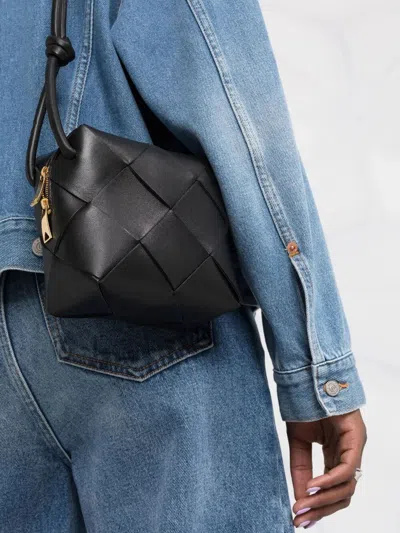 Bottega Veneta Women Mini Cassette Camera Bag In Black