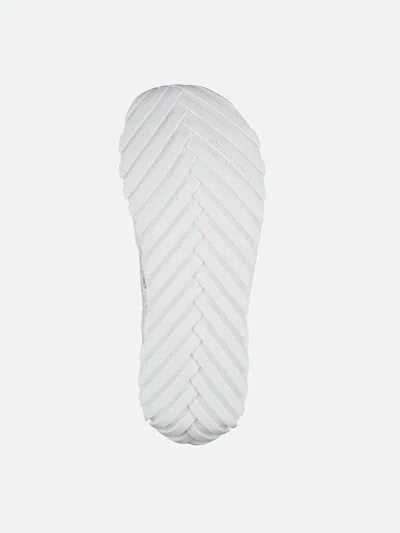 Bottega Veneta Orbit Metallic Net Runner Sneakers In White