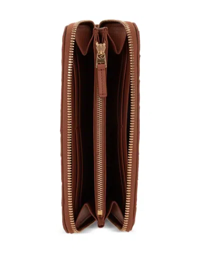 Bottega Veneta Women Portafoglio Intrecciato Grande Con Zip In Brown