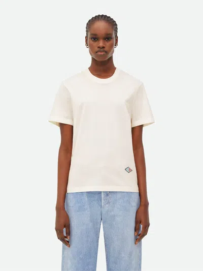 Bottega Veneta Women T-shirt In Jersey Di Cotone Leggero In White
