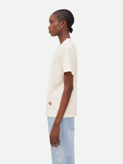 Bottega Veneta Women T-shirt In Jersey Di Cotone Leggero In White