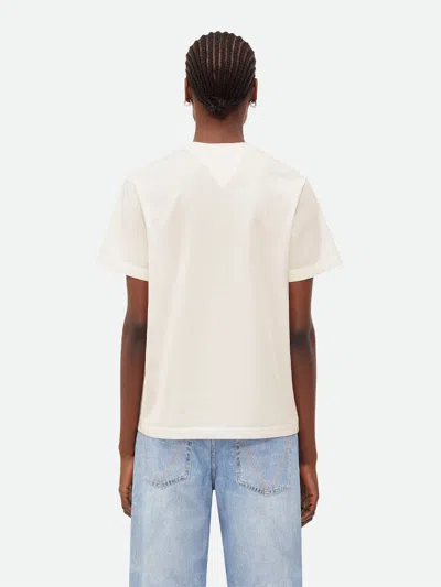 Bottega Veneta Women T-shirt In Jersey Di Cotone Leggero In White