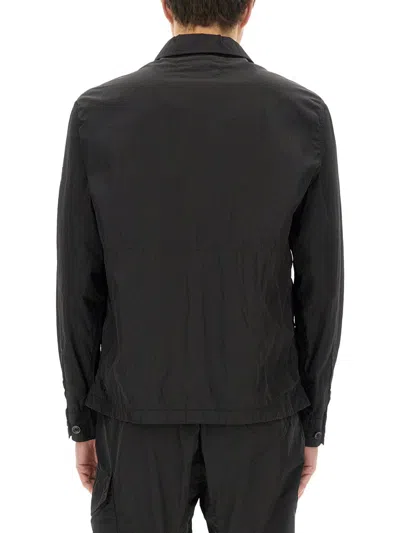 C.p. Company C.p.company Jacket With Gabardine In Black