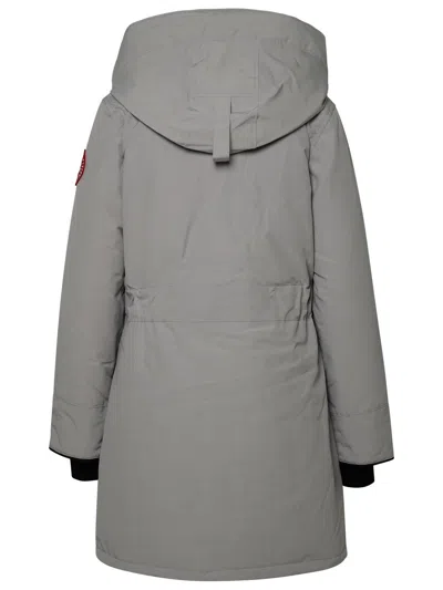 Canada Goose 'trillium' Long Length Hooded Parka With Adjustable Hood In Gray