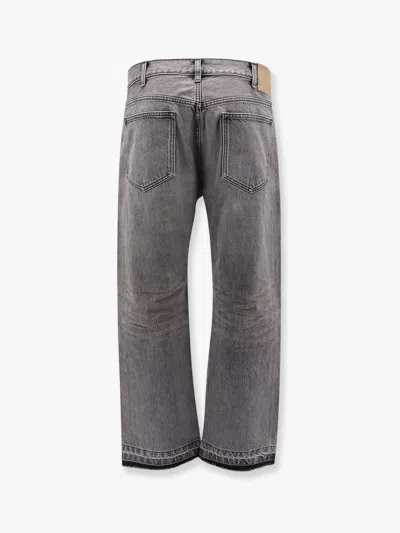 Celine Straight Leg Trousers Faded Effect In Gray