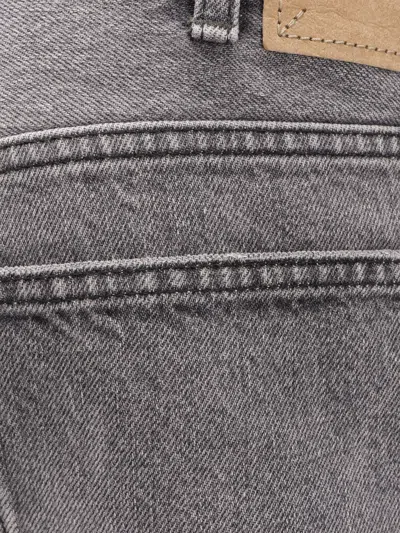Celine Straight Leg Trousers Faded Effect In Gray