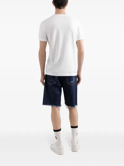 Dolce & Gabbana White Heraldic Patch Cotton T-shirt In White