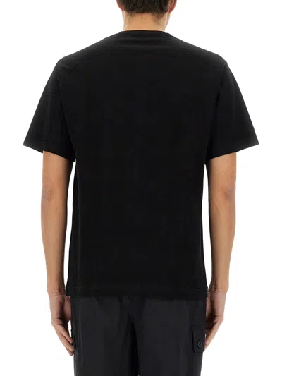 Dolce & Gabbana Cotton T-shirt With Metal Plaque Featuring Front Logo In Black