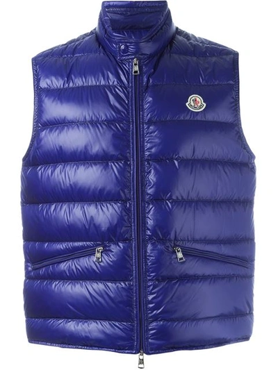 Moncler Classic Padded Gilet In Blue