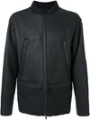 ISABEL BENENATO ISABEL BENENATO LEATHER BOMBER JACKET - BLACK,UL02F1611591395