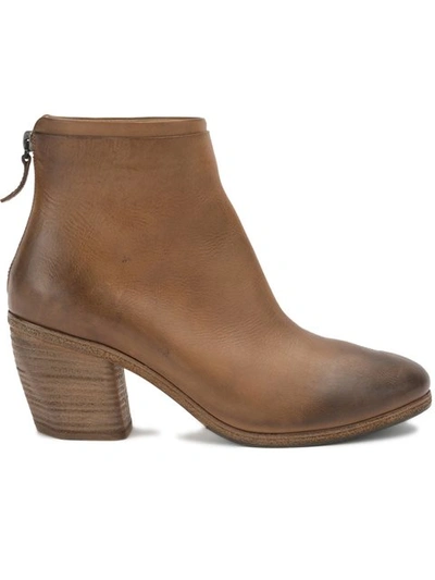 Shop Marsèll Rear Zip Ankle Boots - Brown
