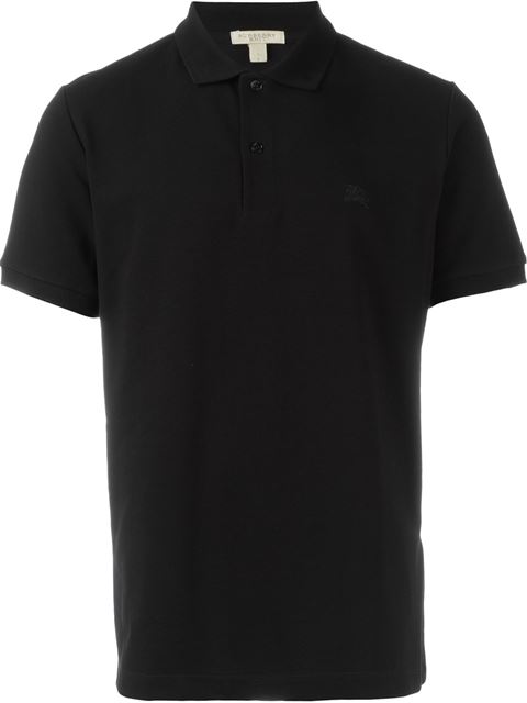 Burberry Poloshirt Mit Kontrastkragen In Black | ModeSens