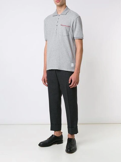 Shop Thom Browne Patch Pocket Polo Shirt