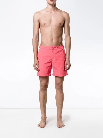 Shop Orlebar Brown Coral Bulldog Swim Shorts - Pink