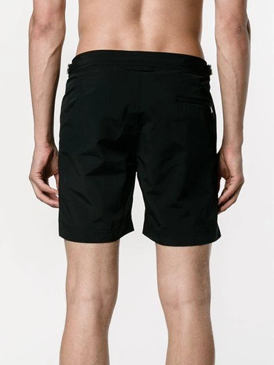 Shop Orlebar Brown Black Bulldog Swim Shorts