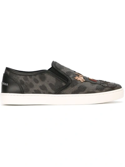 Dolce & Gabbana ''d&g Family' Slip-on Sneakers - Black