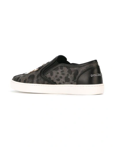 Shop Dolce & Gabbana ''d&g Family' Slip-on Sneakers - Black