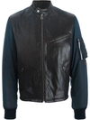 DOLCE & GABBANA bomber sleeve leather jacket,전문세탁