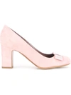 Tabitha Simmons Flora Bow-detail Suede Pumps In Pink