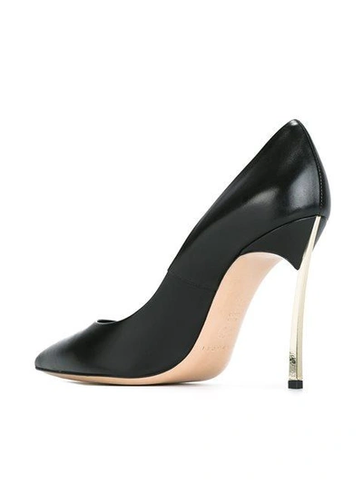 Shop Casadei Blade Pointed Toe Pumps - Black