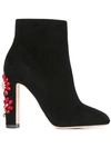 DOLCE & GABBANA 'Vally' ankle boots,GLASS100%