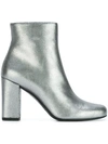 SAINT LAURENT METALLIC (GREY) ANKLE BOOTS,439157DM80011524651