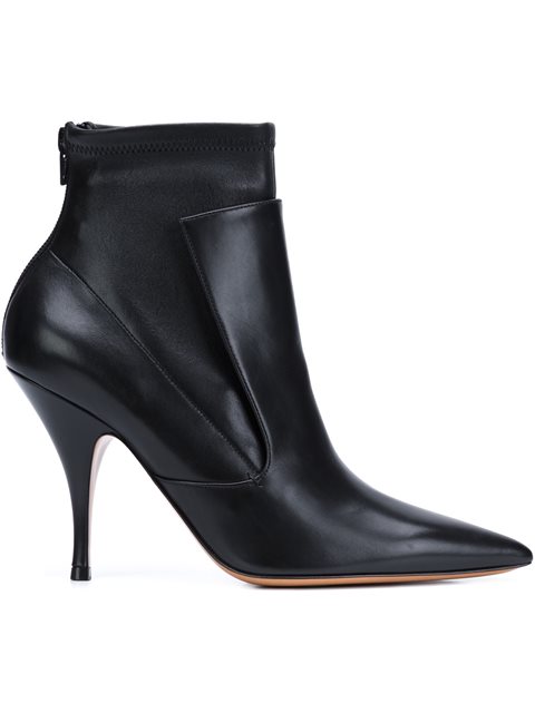 Givenchy Lux Leather Layered Ankle Boot, Black In Nero | ModeSens