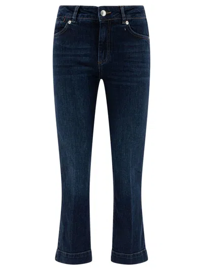 Sportmax Umbria Mini Flare Jeans In Blue