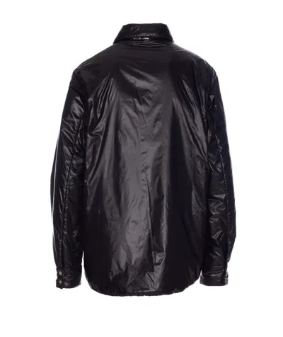 Herno Long Sleeved Press-stud Down Jacket In Black