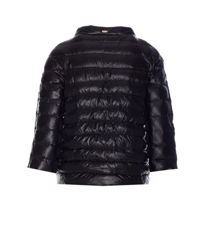 Herno Woman Puffer Black Size 6 Polyamide, Polyester, Cotton In Black