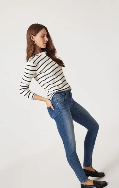Mavi Alexa Skinny In Dark Brushed Tribeca In Dark Blue