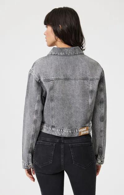 Mavi Harmony Denim Jacket In Light Smoke Denim In Grey