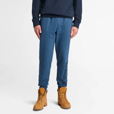 Timberland Men's Northwood Us Wordmark Logo Brushback Sweatpant In Blue