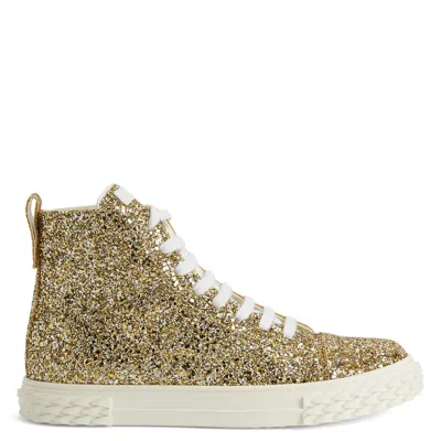 Giuseppe Zanotti Eco-blabber High-top Sneakers In Gold