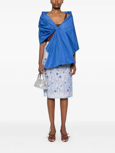 P.a.r.o.s.h Palazzo Trousers Blue In Multicolor