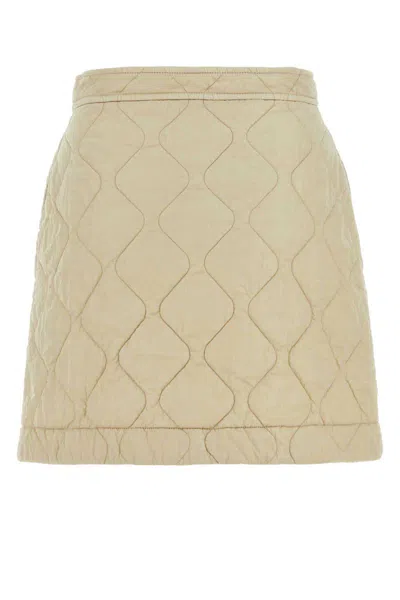 Shop Burberry Skirts In Beige