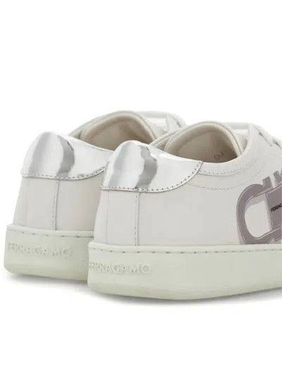 Ferragamo Double Gancini Sneaker In Grey