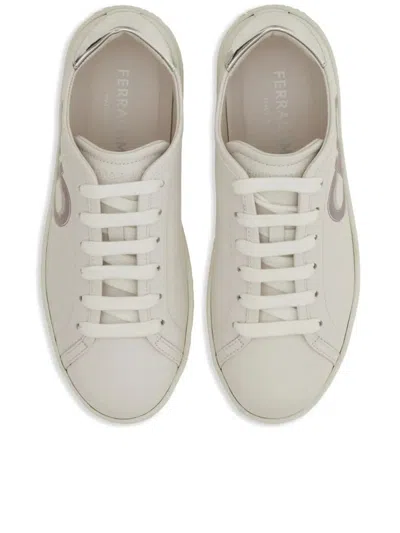 Ferragamo Double Gancini Sneaker In Grey