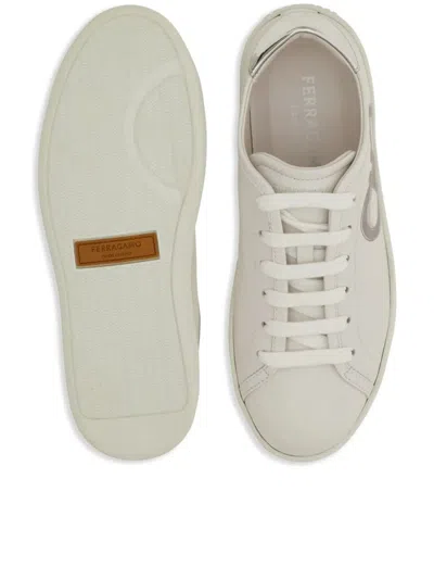 Ferragamo Double Gancini Sneaker In Grey