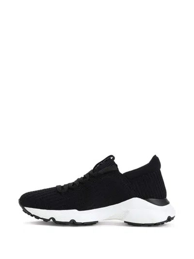 Tod's Comfortable Rubber And Fabric Sneakers In Black