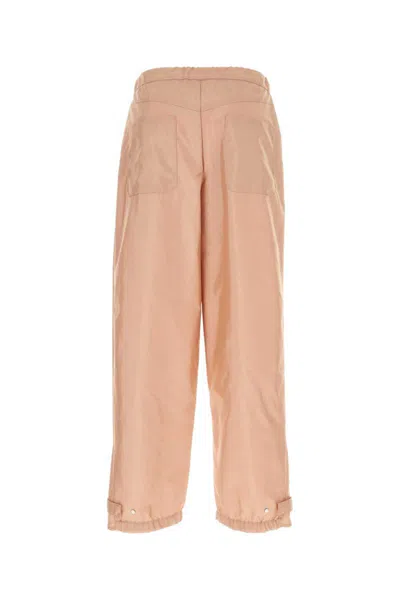 Valentino Nylon Pant With Waist Drawstring And Adjustable Hem Straps In Pink