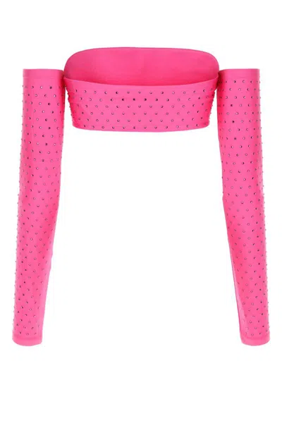 The Andamane Lexi Crystal-embellished Top In Purple