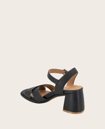 Gentle Souls - Rimini Leather X Heel Sandal In Black Leather