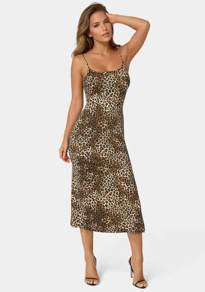 Bebe Printed Tank Maxi Dress In Cheetah