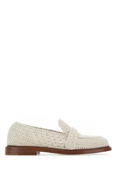 Chloé Chloe Women Ivory Crochet Kalya Loafers
