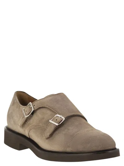 Doucal's Men's Double Suede Buckle Loafer