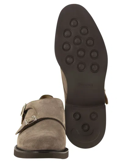 Doucal's Men's Double Suede Buckle Loafer