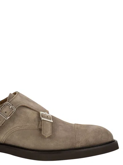 Doucal's Men's Double Suede Buckle Loafer
