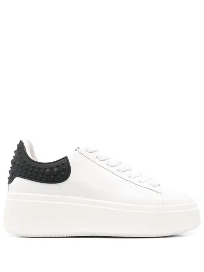 Ash Woman Sneakers White Size 8 Calfskin In White