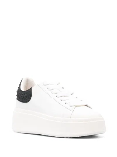 Ash Woman Sneakers White Size 8 Calfskin In White